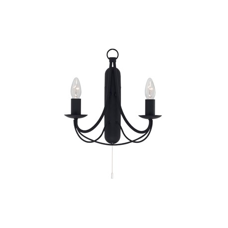 Searchlight 2 Light Maypole Wall In Black