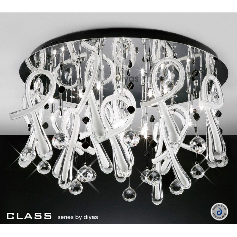 Class 20 Light White Crystal Ceiling Diyas Class 20 Light White Crystal Ceiling