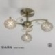 Inspired Diyas cara antique brass and crystal 3 light Ceiling light IL30943
