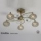 Inspired Diyas cara antique brass and crystal 5 light Ceiling light IL30945