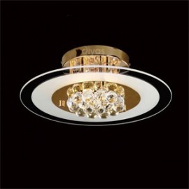 Inspired Diyas delmar gold and crystal 4 light circular flush Ceiling light