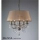 Inspired Diyas olivia 8 light antique brass with soft bronze gauze shade chandelier IL30057/SB
