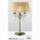Inspired Diyas olivia 3 light antique brass with soft bronze gauze shade table lamp IL30065/SB