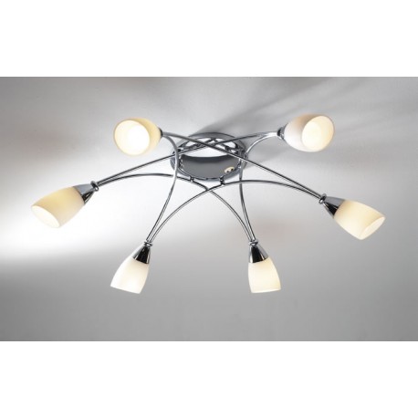 Bureau 6 light semi flush