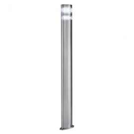 Searchlight LED satin silver outdoor large post IP45