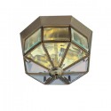 Searchlight 2 light bevelled glass in antique brass