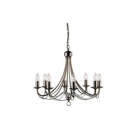 Searchlight 8 light Maypole fitting in antique brass