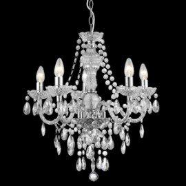 Searchlight 5 light Marie Therese elegant chandelier chrome
