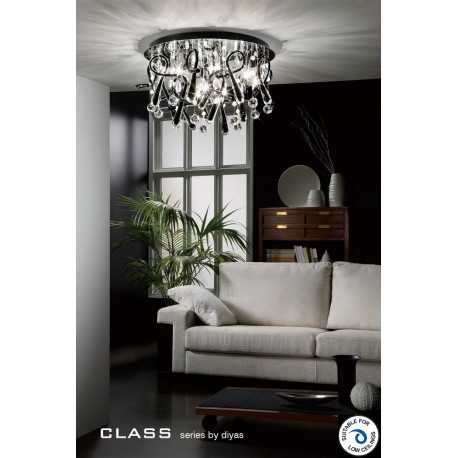 Diyas Class 20 light crystal ceiling light
