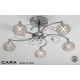 Cara Diyas 5 light flush ceiling fitting satin nickel