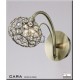 Cara Diyas 1 light crystal wall lamp Antique brass