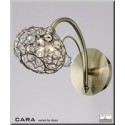 Cara Diyas 1 light crystal wall lamp Antique brass