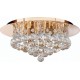 Searchlight 4 light Hanna Flush fitting in Gold with crystal ball decoration