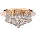 Searchlight 4 light Hanna Flush fitting in Gold with crystal ball decoration