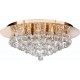 Searchlight 6 light Hanna Flush fitting in gold with crystal ball decoration