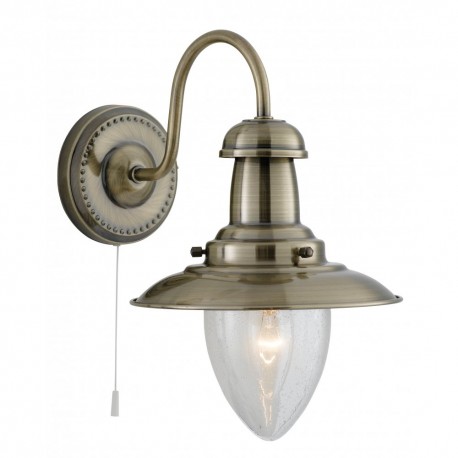 Searchlight 5331 1AB Fisherman Wall light antique brass finish