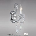 Vela 1 light wall light polished chrome