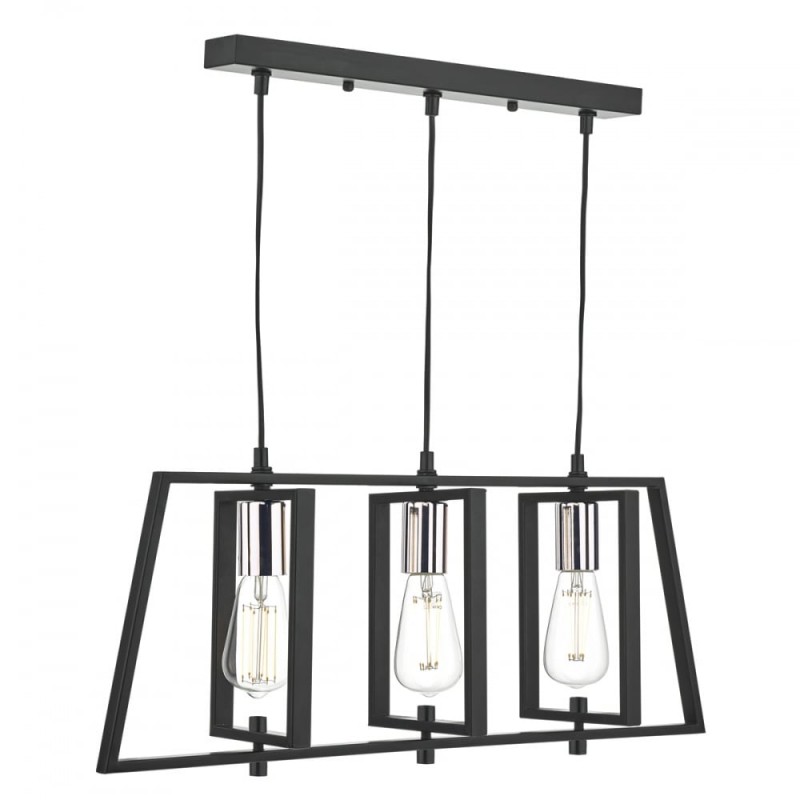 Dar Lighting Dax 3 Ceiling Pendant Bar Beardsmore - Dar Ceiling Pendant Lamp Holder Polished Chrome Dar Lighting Dax 3 Ceiling Pendant Bar Beardsmore - Dar Ceiling Pendant Lamp Holder Polished Chrome