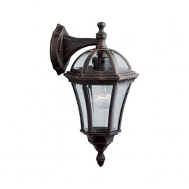 Traditional capri downlight outdoor wall lantern