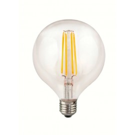 8W filament E27 LED globe bulb