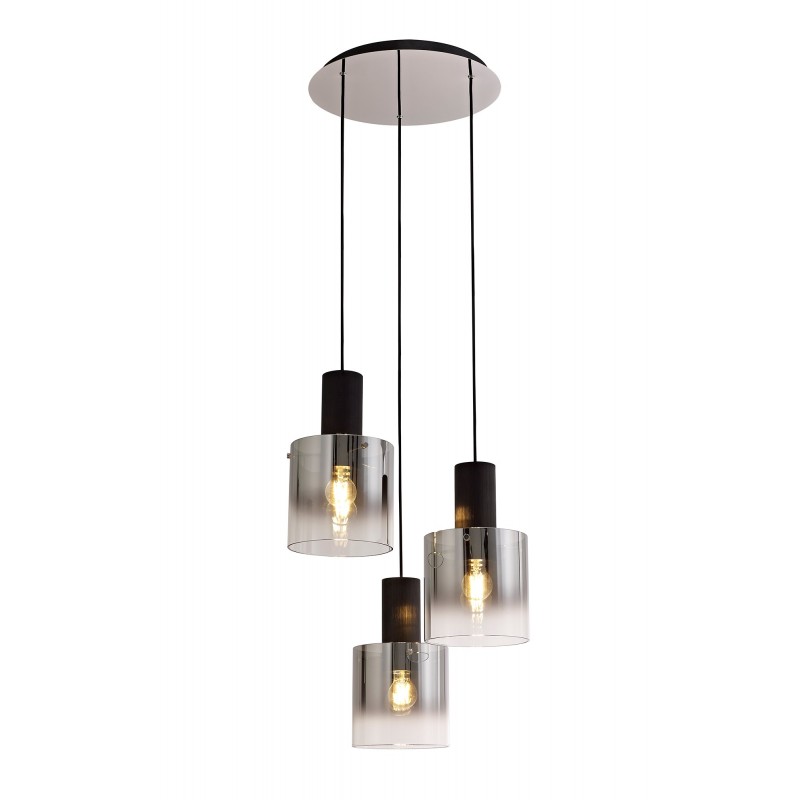 Black three light pendant discount