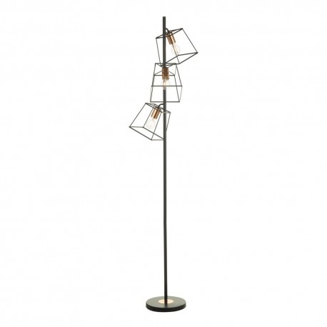 Dar Lighting Tower 3 Light Floor Lamp Beardsmore Lighting
