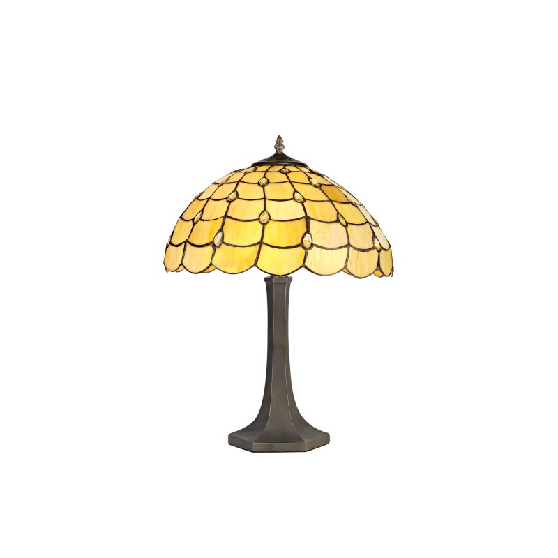Jewel Tiffany Large Table Lamp Octagonal base