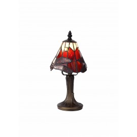 Red dragonfly mini table lamp