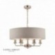 Sorrento Brushed Chrome Ceiling Light with Natural Shade