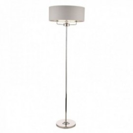 Sorrento Polished Nickel Floor Lamp with Silver Shade