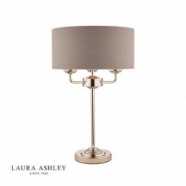 Sorrento Polished Nickel Table Lamp with Charcoal Shade