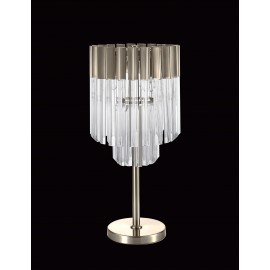 Venetian 3 Light Table lamp in Brass and Glass