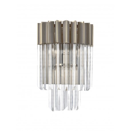 Venetian 3lt Wall Light in Brass and Glass