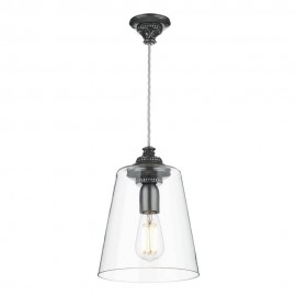 DAVID HUNT LIGHTING, Oyster pendant with glass shade